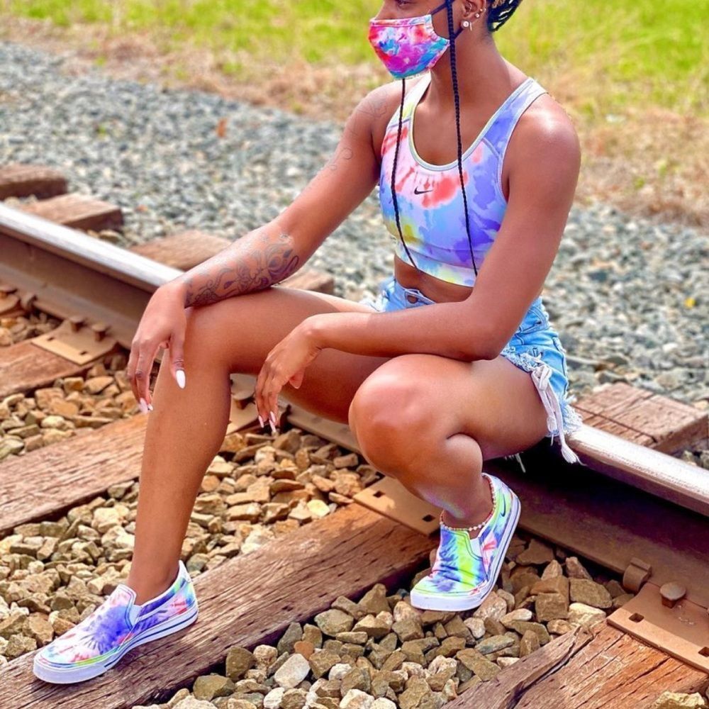 Nike Tie-Dye Slip-On Athletic Shoes - Multicolor - Picture 9 of 9